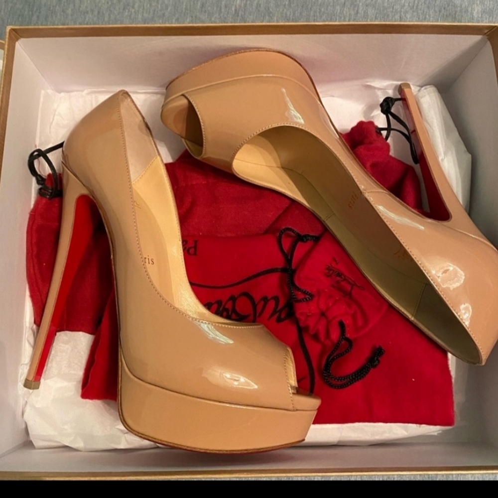 Christian Louboutin Lady Peep 150 patent calf